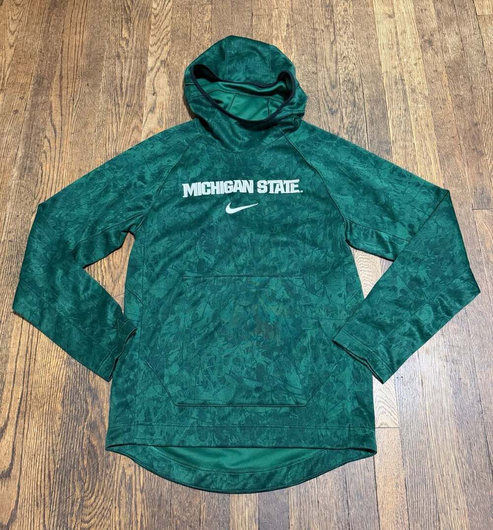 Nike Michigan State Spartans Dri-FIT Hoodie Size S Green Camo College Football